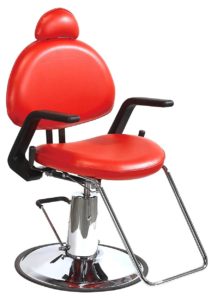 Best Salon red barber shop chair for sale, with adjustable hydraulic chrome base