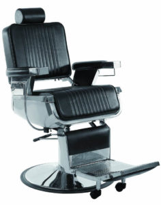 Retro Stainless Steel Heavy Duty Barber Chair Upright